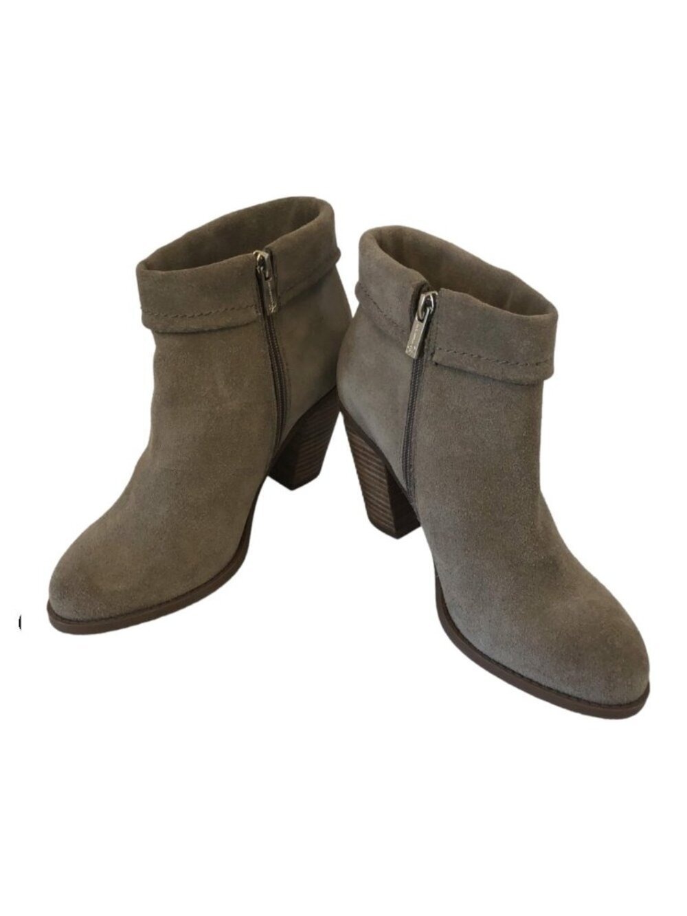 Jessica Simpson Callaghan Ankle Boots Suede Fringe Heeled Tan Booties Size 7